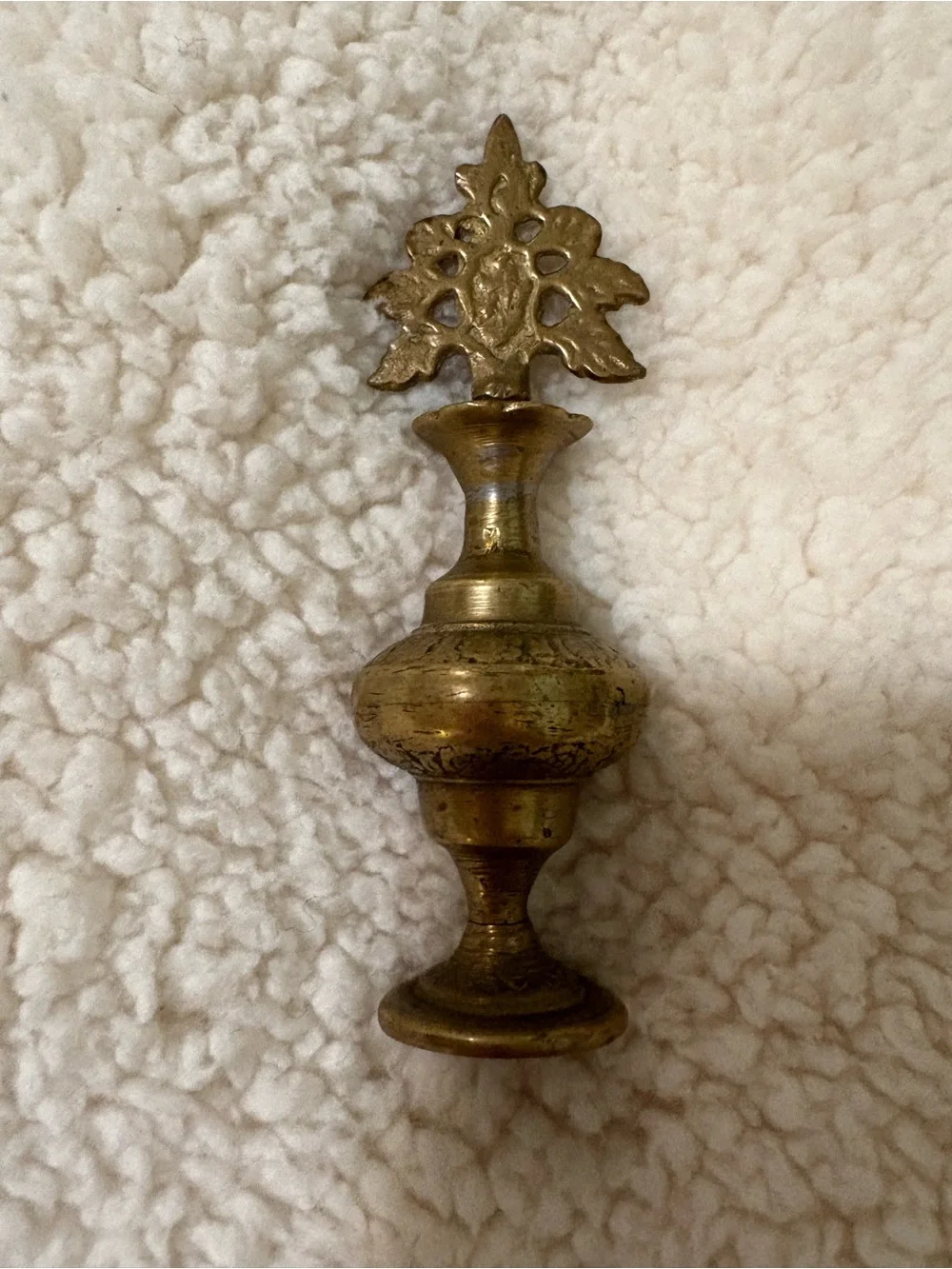 Brass Decorative Finial Accent - Gold